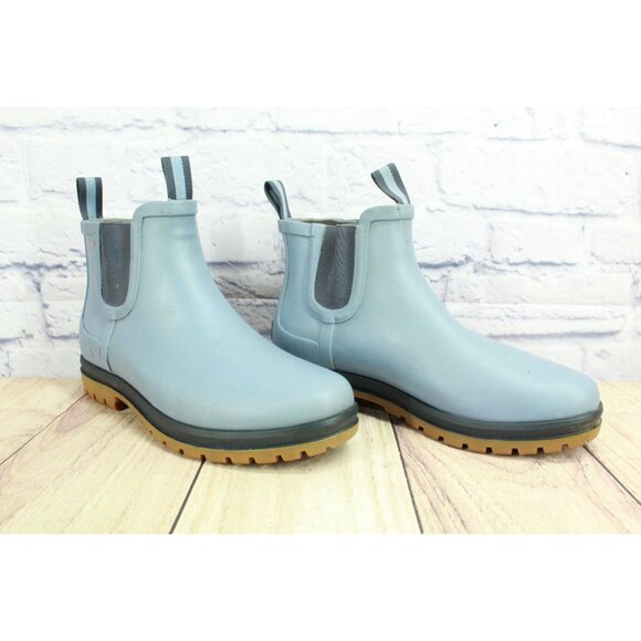LL Bean Rugged Wellie Chelsea Boots Light Blue Size 9 M - Picture 5 of 10